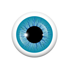 Sticker - Eye ball isolated on white background - vector