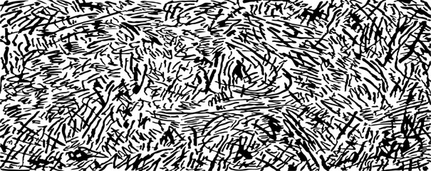 Aufkleber - Monochrome texture composed of irregular graphic elements. Distressed uneven grunge background. Abstract vector illustration. Overlay for interesting effect and depth. Isolated on white background.