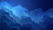 A dark blue vector background adorned with shining abstract gradient clouds