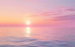Beautiful sunrise beach scenery with calm waves. Sunset calm sea landscape, colorful ocean. Empty tropical background with copyspace for text, horizon coast view nature sky banner for advertising