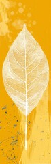 Wall Mural - plant leaves silhouette background.