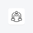 Team Collaboration icon, collaboration, teamwork, group, unity, editable vector, pixel perfect, illustrator ai file