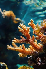 Poster - Close up shot of coral in aquarium. Perfect for marine life concepts