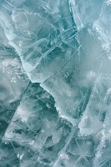 Poster - Detailed view of frozen water surface, suitable for winter themes