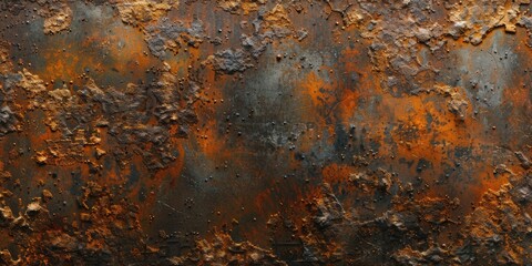 Aufkleber - Close-up of a rusted metal surface. Ideal for industrial backgrounds