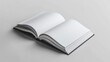 An open book with blank pages on a table. Suitable for educational and literary concepts