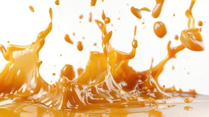 Poster - A dynamic liquid splash on a clean white background. Suitable for various design projects