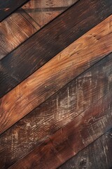 Poster - Close up of a wooden wall with a clock, suitable for interior design projects