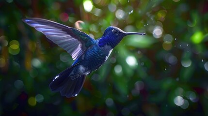 Aufkleber - A beautiful blue and white bird in flight. Ideal for nature and wildlife themes
