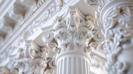 Poster - A detailed shot of a clock on a column. Suitable for time management concepts
