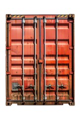 Poster - Close-up of a red shipping container, suitable for industrial and transportation concepts