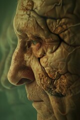 Poster - Close up of a person's face. Suitable for various design projects