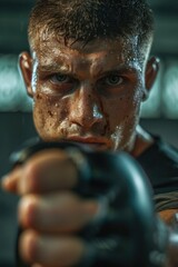 Poster - Close-up shot of a person holding a video game controller. Suitable for gaming and technology concepts