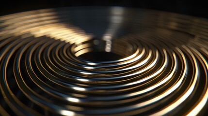 Poster - Close up of metal object on table, ideal for industrial concepts