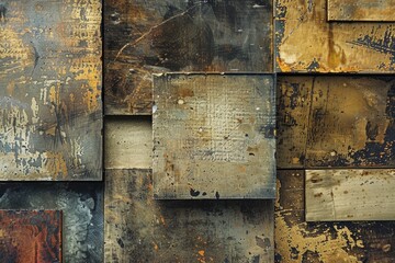 Aufkleber - Detailed view of weathered rusty metal, suitable for industrial concepts