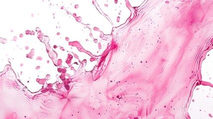 Poster - Close-up of a vibrant pink liquid splash, suitable for various design projects