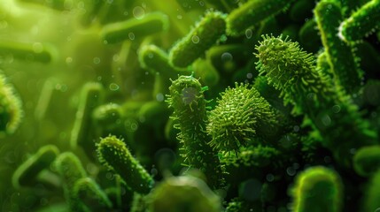 Poster - Close up of a bunch of green plants. Perfect for nature backgrounds