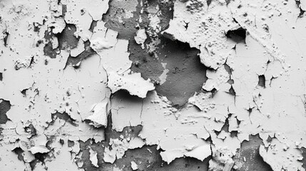 Poster - A black and white photo showcasing peeling paint. Suitable for graphic design projects