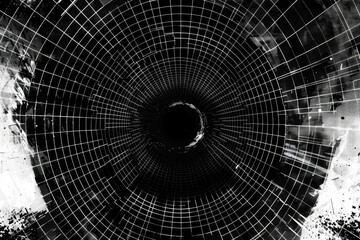 Poster - A striking black and white image of a black hole. Perfect for scientific publications