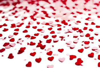 Wall Mural - heart background 2024 wallpaper day ads particles sprinkles february red holiday shiny banners wrap confetti web design celebration lights. 14th gifts valentines nubes love valentine rain symbol f