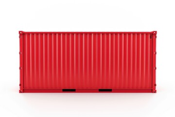 Poster - A red container placed on a white surface. Suitable for various industrial and household concepts