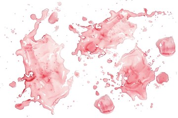 Poster - Detailed shot of red liquid stain on white surface, suitable for forensic analysis or cleaning products