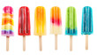 variety of Popsicle, on white