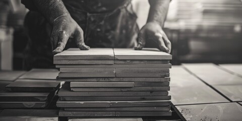 Poster - A simple and classic image of a stack of books, perfect for educational and literary themes