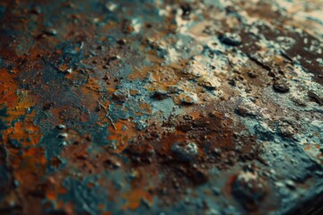 Poster - Detailed close-up of a rusted metal surface, suitable for industrial backgrounds