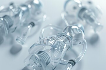 Poster - Close up of a bunch of water bottles. Ideal for hydration concepts