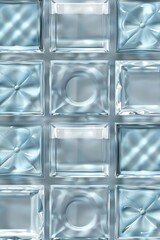 Poster - Detailed view of a glass block wall, suitable for architectural designs