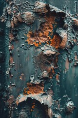 Canvas Print - Detailed view of rusted metal surface, suitable for industrial backgrounds