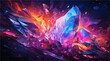 Vibrant colorful Crystalline prism in Vivid Colors illustration