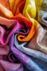 Poster - Vibrant close up of multicolored fabric, perfect for textile backgrounds