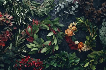 Poster - Colorful assortment of flowers on a table, perfect for adding a pop of color to any project