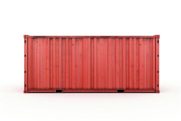 Poster - A red container sitting on a white surface. Perfect for industrial or storage concepts