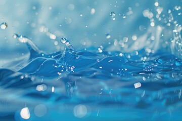 Poster - Close up view of blue water, perfect for backgrounds