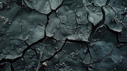 Poster - Detailed view of cracked water surface. Suitable for backgrounds