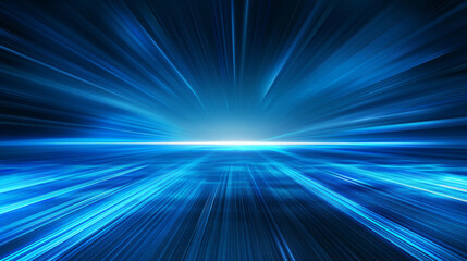 Leinwandbilder - Abstract blue speed light trails background