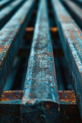 Poster - Close up of a rusty metal grate, suitable for industrial concepts