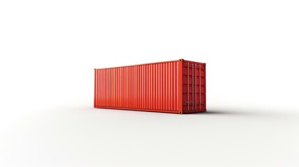 Poster - A red container placed on a white surface, suitable for various concepts and designs