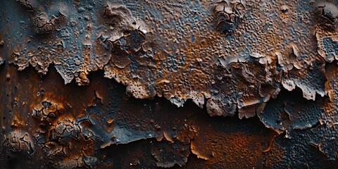 Aufkleber - Detailed close up of a rusted metal surface, suitable for industrial concepts