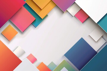 Poster - Colorful abstract background with squares and rectangles. Suitable for graphic design projects