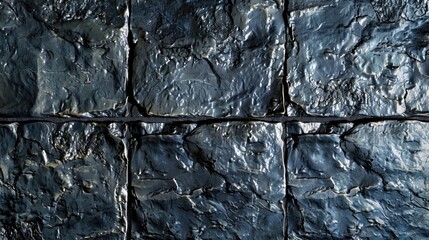 Poster - Detailed view of a stone wall with metal bars, suitable for backgrounds or textures