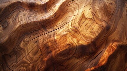 Poster - Detailed view of wood grained surface, suitable for background use