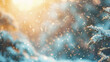 A gently blurred snow background, capturing the peaceful and magical essence of a winter wonderland.
