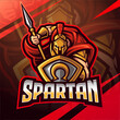 Spartan esport mascot logo design