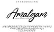 Amalgam Font Stylish brush painted an uppercase vector letters, alphabet, typeface