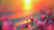 Abstract bright background with flowers