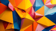 Fusion of bold colors and sharp angles define a modern 3D wall abstraction, portrayed in stunning